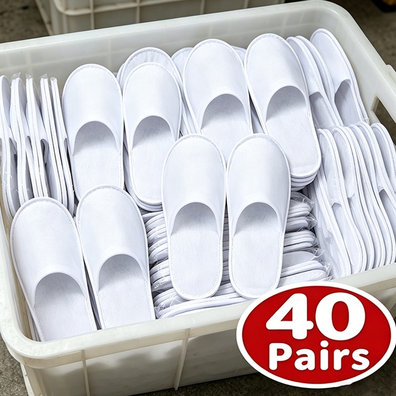 Spa & Wellness Dr Roy Sothers - 40 paires de chaussons d'hôtel blancs