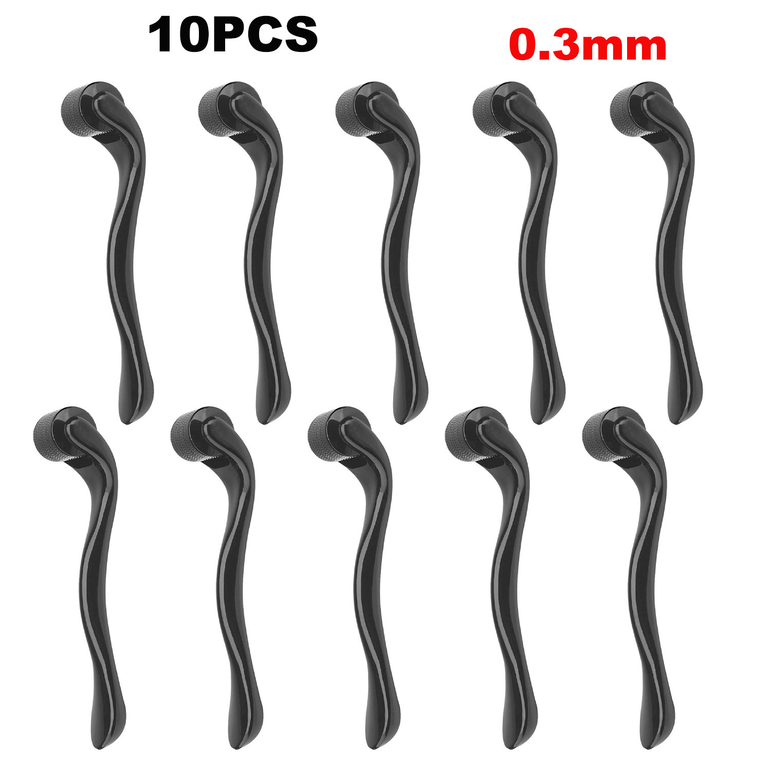 Derma Roller 0.25 - 2 pièces/5 pièces/10 pièces noir complet