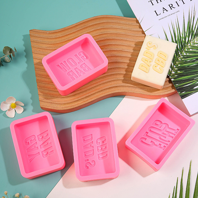 Bath Bomb Mold - NingClub-Moule en silicone lettres Regina, rectangle,