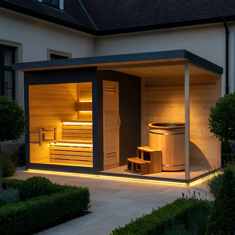 Spa Wellness Resorts - Cabine de sauna en bois avec