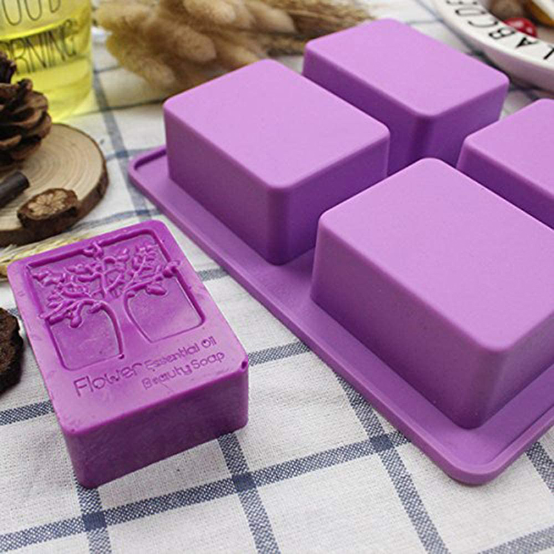 Bath Bomb Mold - Moule à savon rectangulaire en Silicone,