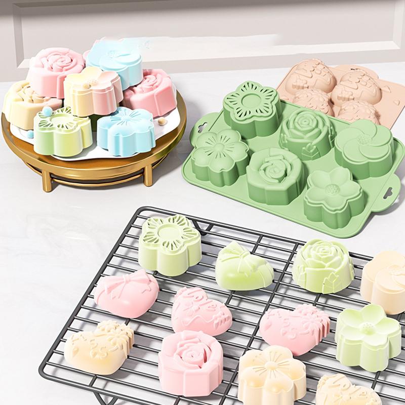 Bath Bomb Mold - Moule en silicone SU Flower, 6