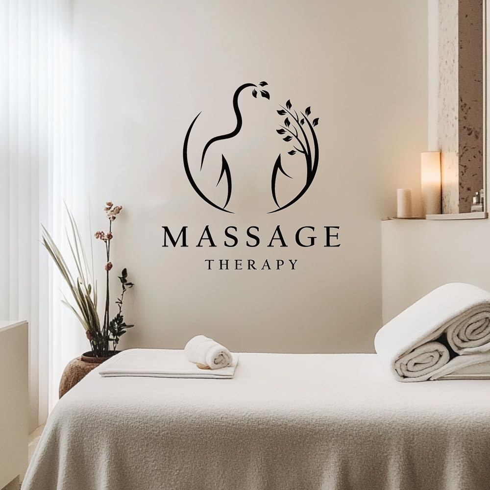 Wellness Spa And Salon - Autocollant mural en vinyle pour thérapie
