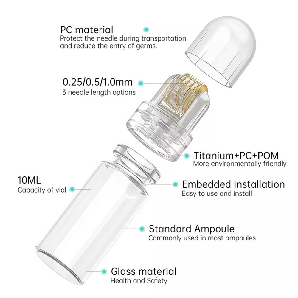 1 pièces 64 broches titane Mic - Derma Roller 0.25 avis et prix