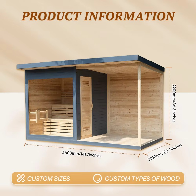 Cabine de sauna en bois avec b - Spa Wellness Resorts avis et prix