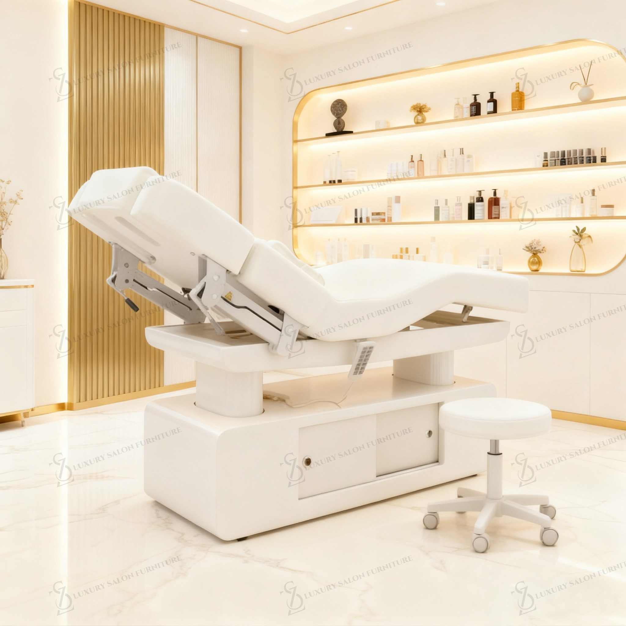 Lit de beauté rose de luxe à 3 - Wellness Spa And Salon avis et prix